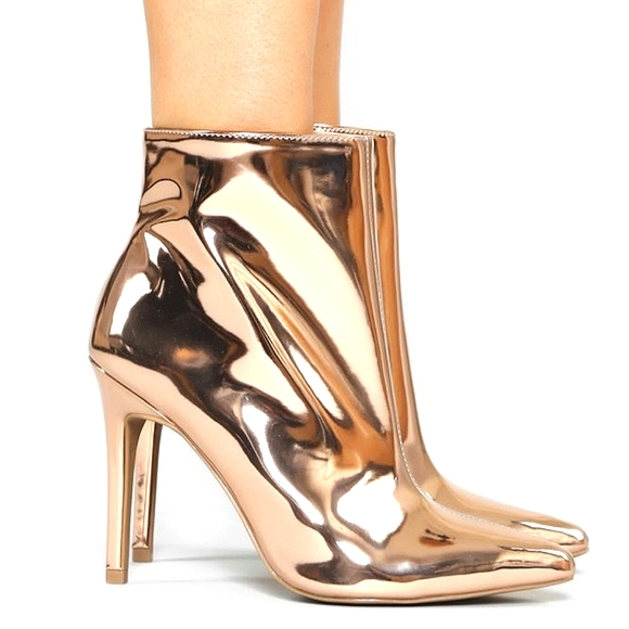 Wild Diva Shoes - 👣WILD DIVA Rose Gold Akira 😽Boots, heels, shoes 😼